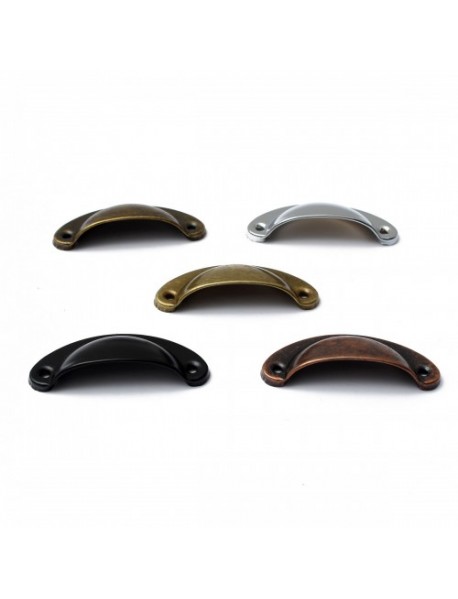 Retro Cupboard Cabinet Drawer Door Pull Handles Home Kitchen Furniture Half Moon Shell Handle