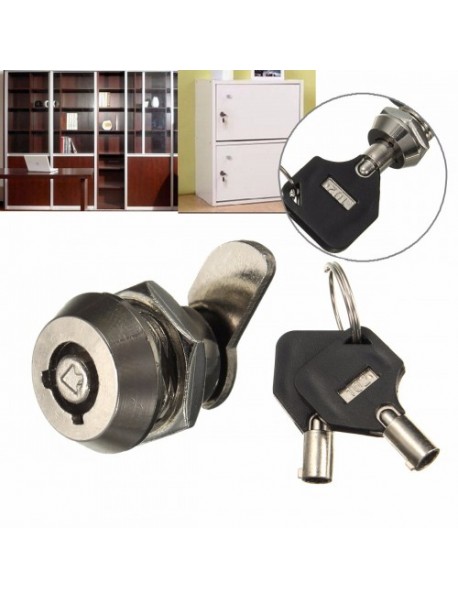 14.5mm Cam Lock Door Cabinet Lock Mailbox Drawer Cupboard Letter Box Locker With 2 Keys