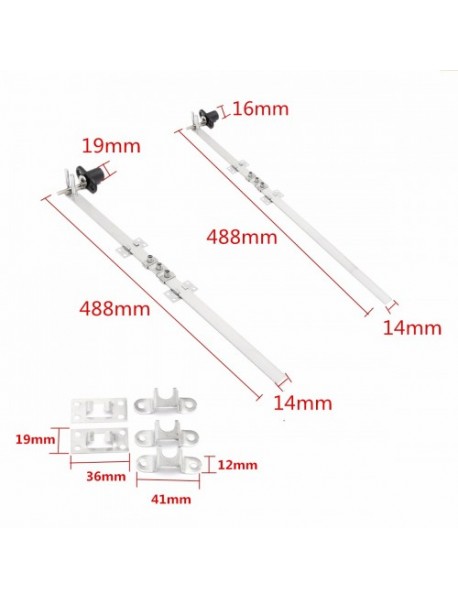 16mm 19mm Zinc Alloy Key Locking Cylinder Linkage Lock for 3 Drawers Cupboards Office Desk