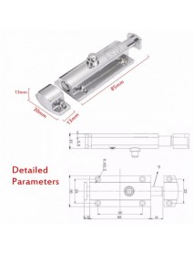 Zinc Alloy Chrome Plated Security Door Bolt Lock Open Type Window Button