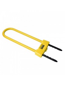 Glass Door Double open U-lock Anti Hydraulic Shear Lengthened Mechanical Code Lock (Yellow)