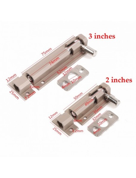 Door Bolt Slide Security Lock Zinc Alloy for Home Guard Gate Drawer Wardrobe Fence