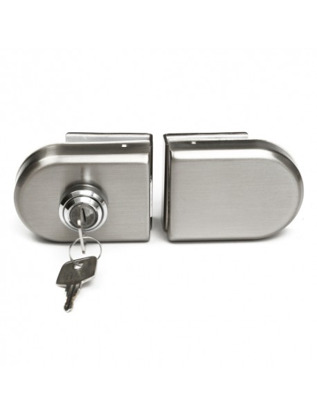 Stainless Steel 12mm Glass Door Lock Double Swing Hinged Frameless Door Lock