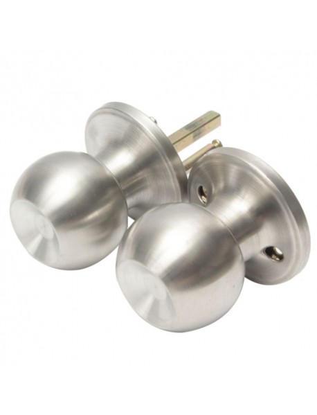 Stainless Steel Bathroom Round Ball Door Knob Set Handle Passage Lock With Key