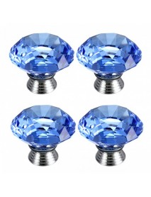 40mm Crystal Glass Door Knobs Kitchen Furniture Drawer Cabinet Cupboard Pull Handle