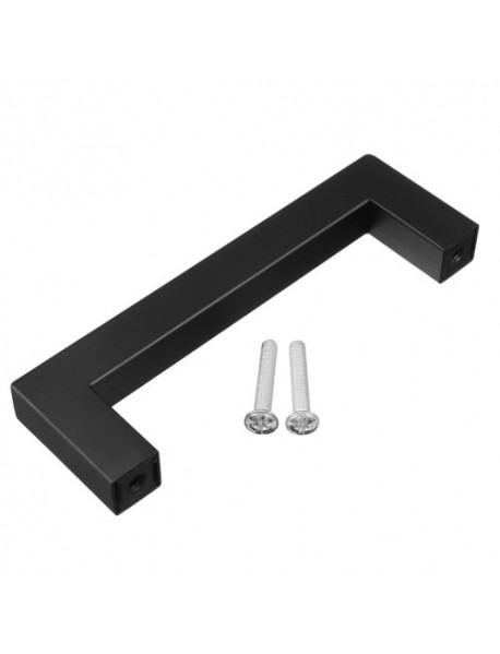 12x12mm Black Hollow Square Stainless Steel Door Handles Drawer Pull For Cupboard Cabinet