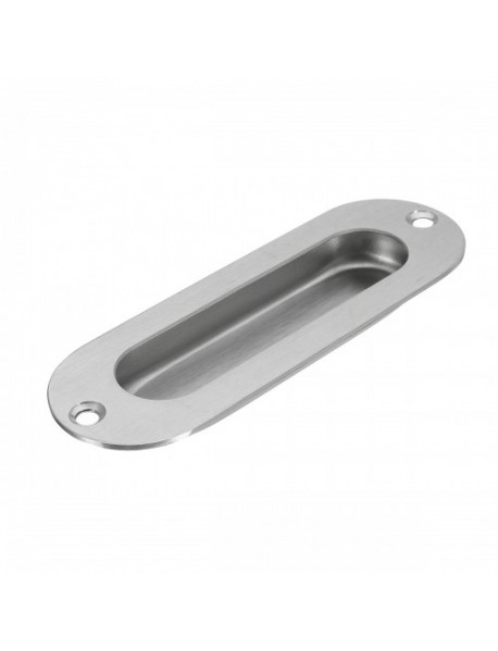 Stainless Steel Oval Flat Flush Recessed Drawer Cabinet Cupboard Door Pull Handles Kit