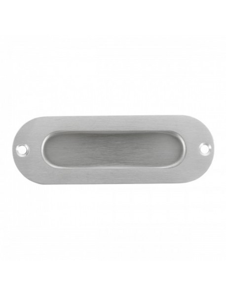 Stainless Steel Oval Flat Flush Recessed Drawer Cabinet Cupboard Door Pull Handles Kit