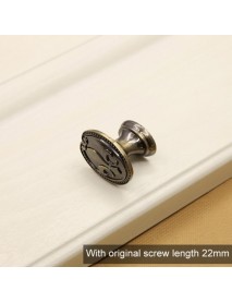 34mm 2806 Green Bronze Cabinet Wardrobe Door Drawer Vintage Zinc Alloy Solid Single Hole Handle