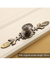 2811 Green Bronze Cabinet Wardrobe Door Drawer Vintage Zinc Alloy Solid Handle, Size: 170mm