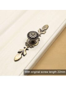 2809 Green Bronze Cabinet Wardrobe Door Drawer Vintage Zinc Alloy Solid Handle, Size: 118mm