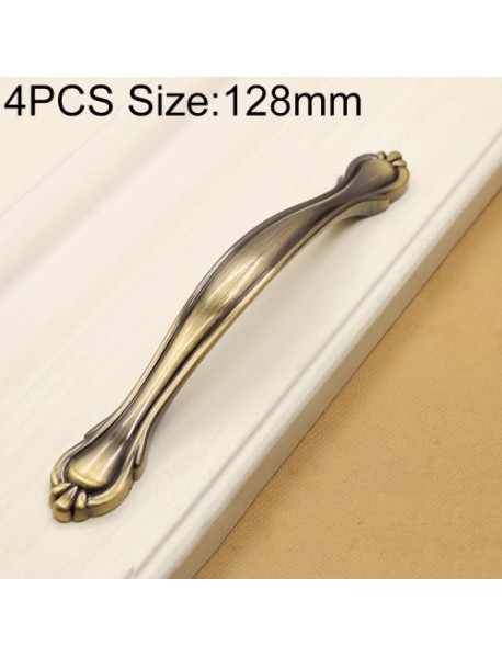 2805 Green Bronze Cabinet Wardrobe Door Drawer Vintage Zinc Alloy Solid Handle, Hole Distance: 128mm