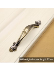 2804 Green Bronze Cabinet Wardrobe Door Drawer Vintage Zinc Alloy Solid Handle, Hole Distance: 128mm