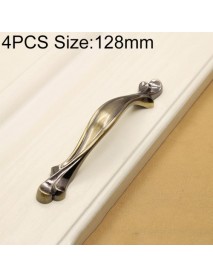 2804 Green Bronze Cabinet Wardrobe Door Drawer Vintage Zinc Alloy Solid Handle, Hole Distance: 128mm