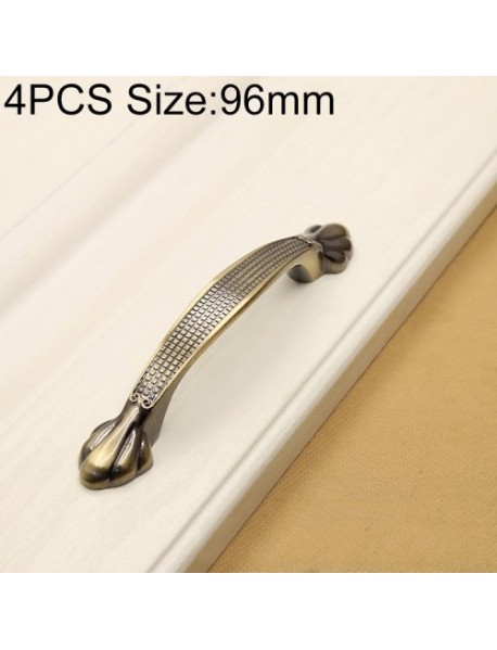 2803 Green Bronze Cabinet Wardrobe Door Drawer Vintage Zinc Alloy Solid Handle, Hole Distance: 96mm