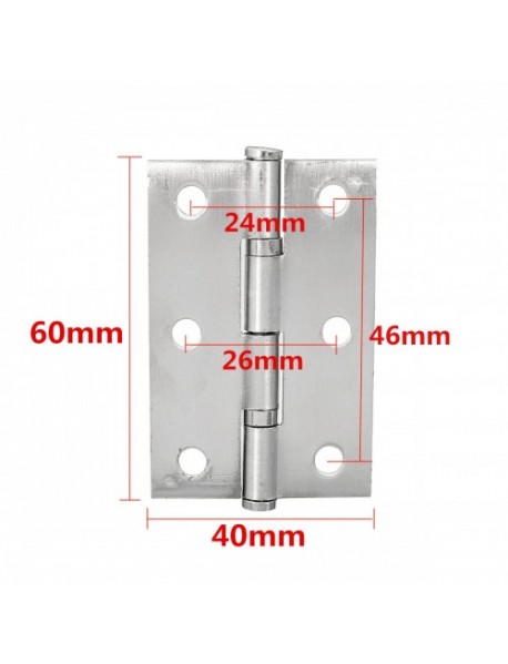 6Pcs 2.5Inch Stainless Steel Boat Marine Cabinet Butt Hinge With Screws