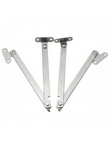 2pcs Zinc Plated Steel Folding Door Cabinet Stays Hinge Portal Bracing