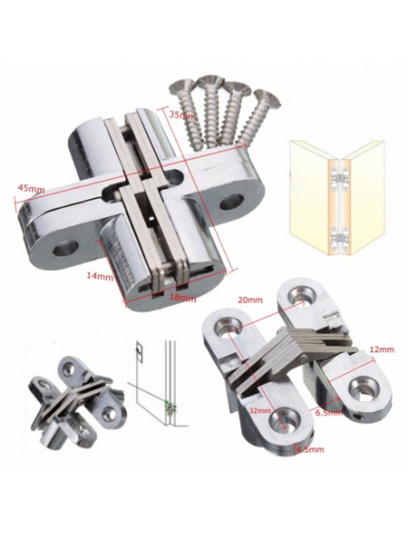 Hidden Hinge Stainless Steel Invisible Hinges Wooden Box Folding Door