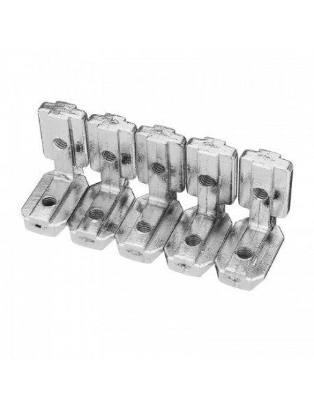 Suleve LJ40 5Pcs T Slot L Shape Inside Corner Connector Joint Bracket for 4040 Series Aluminum Profile