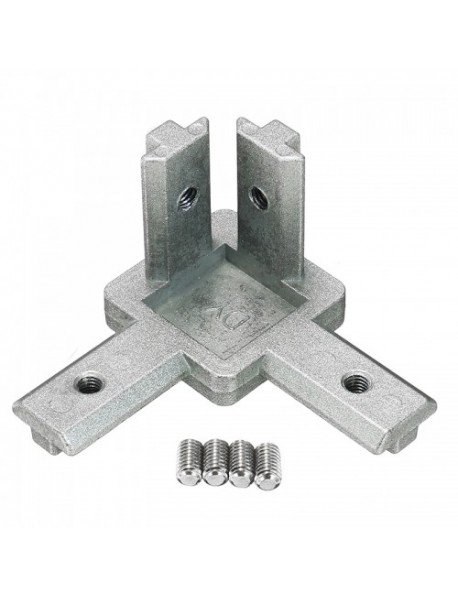 CJ40 T Slot 3 Way 90 Degree Inside Corner Connector Joint Bracket for 4040 Series Aluminum Profile