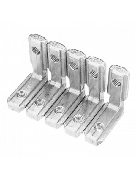 LJ20 5Pcs T Slot L Shape Inside Corner Connector Joint Bracket for 2020 Series Aluminum Profile