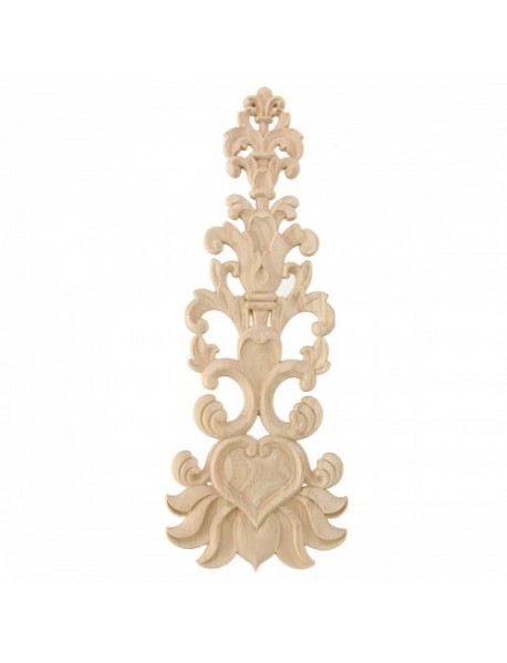 Wood Carving Applique Unpainted Flower Applique Door Decoration Onlay Furniture Cabinet 4 Patterns