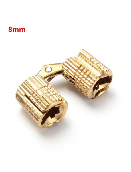 4pcs Round Brass Hinge Invisible Fold Doorway Pages Table Folding Extension